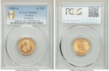 Prussia. Friedrich III gold 10 Mark 1888-A MS66+ PCGS, Berlin mint, KM514. AGW 0.1152 oz.

HID09801242017