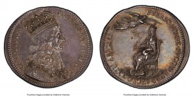 Charles II silver "Coronation" Medal 1661 MS62 PCGS, Eimer-221, MI-I-472/76. 30mm. By T. Simon. A scarce early coronation medal that seldom becomes av...