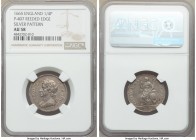 Charles II silver Pattern Farthing 1665 AU58 NGC, KM-PnR33, Peck-407. Reeded edge, short hair. A very appealing rendition of this scarce silver patter...
