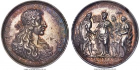 William III silver "Toleration Act" Medal 1689 MS61 NGC, MI-683/64. Eimer-314. 50mm. By Philipp Heinrich Muller. Struck at Nuremberg. Lettered edge. A...