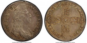 William III Shilling 1697-C AU55 PCGS, Chester mint, KM497.3, S-3499. 1st bust. Adjustment marked to the top of William's portrait – otherwise a boldl...