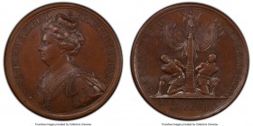 Anne copper Specimen "Battle of Oudenarde" Medal 1708 SP64 Brown PCGS, Eimer-433. 44mm. By J. Croker. Boasting even mahogany color, a sleek near-gem.
...