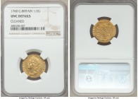 George II gold 1/2 Guinea 1760 UNC Details (Cleaned) NGC, KM587, S-3685. A type which always is notably appealing when found uncirculated, the noted c...