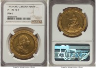 George III gilt-copper Proof Penny 1797-SOHO PR61 NGC, Soho mint, KM618a, Peck-1121 (R). Plain edge. A relatively rare issue, struck to an appealing P...