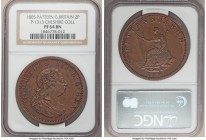 George III bronzed copper Proof Pattern Restrike 2 Pence 1805 PR64 Brown NGC, Soho mint, Peck-1313. By W. J. Taylor. A popular type, and not strictly ...