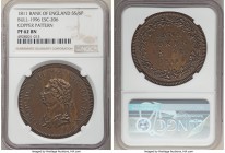 George III copper Proof Pattern Bank Token of 5 Shillings 6 Pence 1811 PR62 Brown NGC, KM-PnD68, ESC-1996 (prev. ESC-206). A historic pattern type pro...