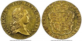 George III gold 1/2 Guinea 1764 MS62+ NGC, KM599, S-3732. Just half a grade point below the finest certified specimen at NGC, the central devices espe...