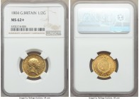 George III gold 1/2 Guinea 1804 MS62+ NGC, KM651, S-3737.

HID09801242017