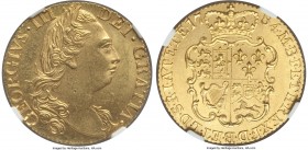 George III gold Guinea 1784 MS62 NGC, KM604, S-3728. Bordering on choice, fully lustrous with trivial evidence of handling. 

HID09801242017