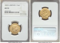 George III gold Sovereign 1820 AU53 NGC, KM674, S-3785C. A scarcer date from the final year of George's reign, with the sovereigns of the period often...