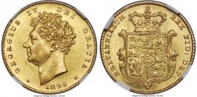 George IV gold 1/2 Sovereign 1826 MS63 NGC, KM700, S-3804. The planchet fully coated with gently reflective luster, a true choice Mint State selection...