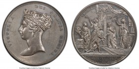 Victoria white metal Specimen "Visit to the City of London" Medal 1837 SP64 PCGS, Eimer-1303, BHM-1772. 61mm. By J. Barber. VICTORIA DEI GRATIA REGINA...