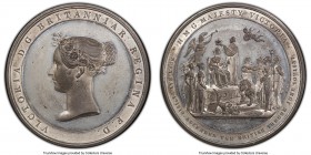 Victoria tin Specimen "Coronation" Medal 1838 SP62 PCGS, BHM-1807. 64.5mm. By J. Davis. VICTORIA D G BRITANNIAR REGINA F D Her young head left, garlan...