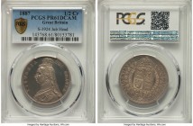 Victoria Proof 1/2 Crown 1887 PR61 Deep Cameo PCGS, KM764, S-3924. Jubilee head variety. Milky appearance with clearly mirrored fields.

HID0980124201...