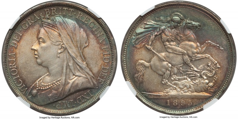 Victoria Crown 1893 MS65 NGC, KM783, S-3937. LVI Edge. A stellar example whose v...