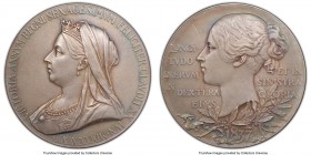 Victoria silver Matte Specimen "Diamond Jubilee" Medal 1897 SP63 PCGS, Eimer-1817a, BHM-3506. 55mm. By G.W. de Saulles. Sold with the original case of...