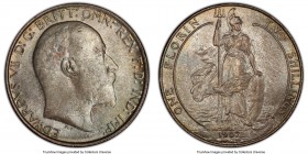 Edward VII Florin 1907 MS64+ PCGS, KM801. The single finest at PCGS, the surfaces a bright salty gray that clearly accounts for the + designation.

HI...