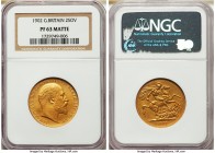Edward VII gold Matte Proof 2 Pounds 1902 PR63 NGC, KM806, S-3968. 

HID09801242017