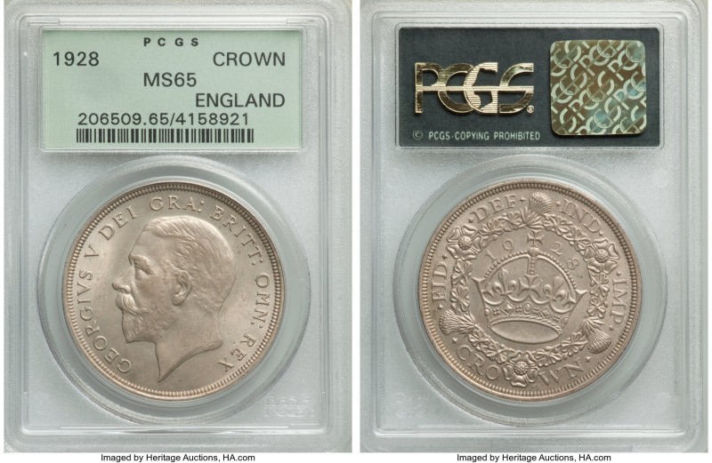 George V Crown 1928 MS65 PCGS, KM836, S-4036.

HID09801242017