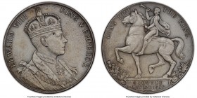 Edward VIII silver Matte Specimen "Coronation" Medal 1937 SP64 PCGS, BHM-4284 var (unlisted in silver), Eimer-Unl. 43mm. By G. Allen (?). A seemingly ...