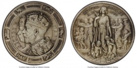 3-Piece Certified silver Matte Specimen "The Three Kings of 1936" Medal Set PCGS, 1) George V "Jubilee" Medal 1935 - SP64, Eimer-2030. 50mm. 2) Edward...