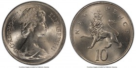 Elizabeth II Mint Error - Wrong Planchet 10 New Pence 1971 MS63 PCGS, KM912. Struck on a 7.82gm copper nickel planchet.

HID09801242017