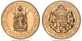 Elizabeth II gold "500th Sovereign Anniversary" 5 Pounds 1989 MS69 PCGS, KM958, S-Se6. Mintage: 10,000. AGW 1.1775 oz.

HID09801242017