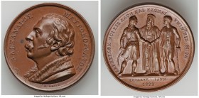 "First National Assembly at Epidavros" bronzed copper Medal 1822 (1836) UNC, Wurzbach-6129. 44.5mm. 50.60gm. By Konrad Lange. Struck to commemorate th...