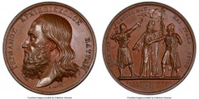 temp. Othon bronzed copper Specimen "Germanos of Patras" Medal 1821-Dated (1836) SP63 PCGS, Wurzbach-3207. 44mm. By Konrad Lange. Only the second exam...