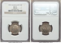 French Colony copper-nickel Piefort 50 Centimes 1903 MS64 NGC, KM-P1, Lec-46. Evincing very clean surfaces and a fully near-gem appearance, some soft ...