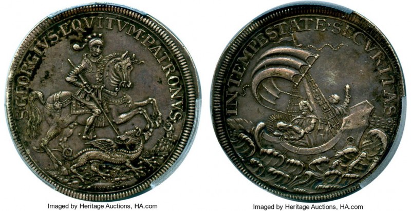 Franz Joseph I Medallic Restrike Taler 1896 AU55 PCGS, Kremnitz mint, KM-X16. Hi...