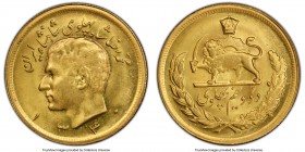 Muhammad Reza Pahlavi gold 2-1/2 Pahlavi SH 1340 (1961) MS65 PCGS, KM1163. Mintage: 2,788. Satin yet reflective surfaces, AGW 0.5885 oz. 

HID09801242...