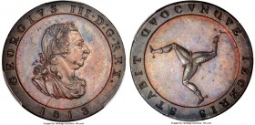 British Dependency. George III Proof 1/2 Penny 1813 PR64 Brown PCGS, KM10, Prid-33A. Possessing an antique hardwood-like finish to the obverse, the re...