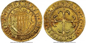 Cagliari. Filippo V gold Scudo d'Oro 1703 MS64 NGC, KM27, Fr-145. 3.21gm. Struck during Spanish rule of Cagliari. Of standout beauty, with pulsating, ...