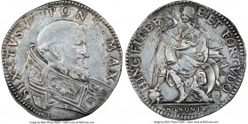 Papal States. Sixtus V Testone ND (1585-1590) XF40 NGC, Bologna mint, B-1360, Munt-96. 10.00gm. A better representative of this conditionally scarce a...
