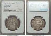 Papal States. Innocent XI Testone ND (1676-1689) MS64 NGC, Rome mint, KM-Unl., B-2102. A technically flawless specimen sure to pique the interests of ...