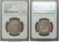 Papal States. Innocent XI Testone Anno VIII (1684) MS64 NGC, Rome mint, cf. KM434 (style of cartouche), B-2102. A specimen which absolutely beams with...