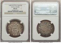 Papal States. Innocent XI Testone Anno XIII (1688) MS66 NGC, Rome mint, cf. KM-A495 (this date unlisted). A hardly improvable piece for even the most ...