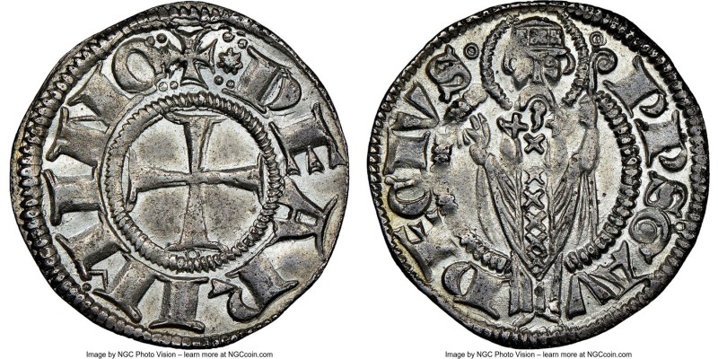 Rimini. Republic Grosso Agontano ND (1250-1385) AU58 NGC, CNI-Xc.26. 2.22 gm.

H...