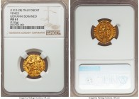 Venice. Giovanni Soranzo gold Ducat ND (1312-1328) MS61 NGC, Fr-1218. 3.53gm. IO SVRANTIO - S M VENETI Doge kneeling before St. Mark / SIT T XPE DAT Q...