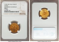 Venice. Francesco Dandolo gold Ducat ND (1328-1339) MS61 NGC, Fr-1219, Paolucci-1. FRA DANDVLO DVX | • SM • VЄNЄTI, St. Mark standing right presenting...