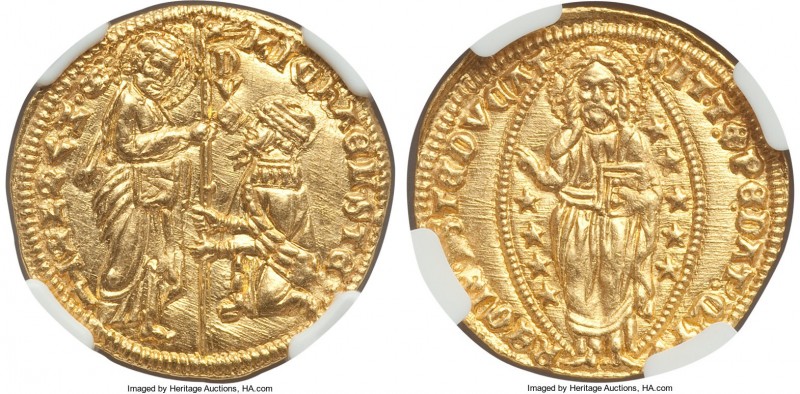 Venice. Michael Steno gold Ducat ND (1400-1413) MS64 NGC, Fr-1230, cf. CNI-VIIa....