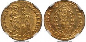 Venice. Silvestro Valier gold Zecchino ND (1694-1700) MS64 NGC, Fr-1354. Well struck for this type with sparkling golden luster. Clearly a premium coi...