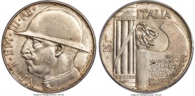 Vittorio Emanuele III 20 Lire Anno VI (1928)-R MS63 PCGS, Rome mint, KM70.

HID09801242017