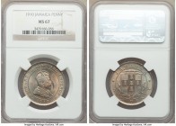 British Colony. Edward VII Penny 1910 MS67 NGC, KM23. Peach toned and possess a classic appearance for the type. 

HID09801242017