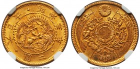 Meiji gold 2 Yen Year 3 (1870) MS66 NGC, KM-Y10, JNDA 1-04. A well-defined and lustrous selection with interesting obverse die cracks and outstanding ...