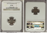 British Colony. Victoria Specimen 10 Cents 1877-H SP66 NGC, Heaton mint, KM10.1. A gorgeous state of preservation for the type, central sky-blue tone ...