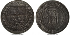 Charles & Johanna "Late Series" 4 Reales ND (1516-1556) M-G AU58 NGC, Mexico City mint, KM0018, Cay-2652. Beautifully preserved without the least trac...