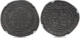 Charles & Johanna "Late Series" 4 Reales ND (1542-1557) L-M AU55 NGC, Mexico City mint, KM0018, Cal-86, Nesmith-82a. 33.5mm. A rare variety of the typ...