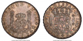 Ferdinand VI 8 Reales 1759 Mo-MM MS62 PCGS, Mexico City mint, KM104.2, Cal-344. Lilac-gray surfaces with gold-brown and teal toning, coupled with an e...